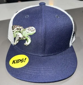 Kids Aksels Hat Sea Turtle Flat Bill Snapback Cap/Hat Front Logo Underneath Body - Picture 1 of 9