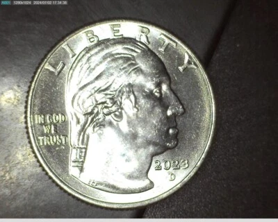 2023-D Eleanor Roosevelt Quarter Error. Die Chip ! Uncirculated Condition - Image 1 of 4