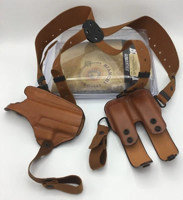 BIANCHI 17248 X16 Agent X RH Tan Leather Shoulder Holster Rig for SIG P228, P229 - Image 1 of 4