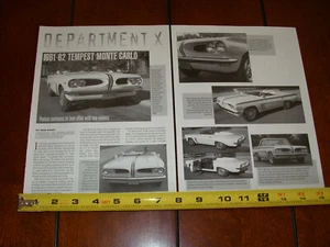 1961 - 1962 PONTIAC TEMPEST CONCEPT CAR ORIGINAL 2002 ARTICLE - Picture 1 of 4