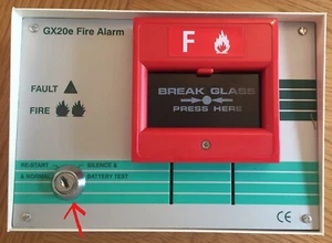 Llave de restablecimiento de silencio de alarma contra incendios Gemini Hoyles / Chubb GX20e £12 (solo llave) - Imagen 1 de 3
