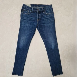 Abercrombie & Fitch Jeans Mens 32x32 Blue The A&F Super Skinny Stretch Button - Picture 1 of 14