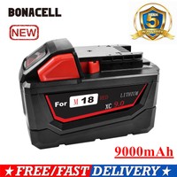 Powtree 9000mAh For Milwaukee M18 Red Li-ion BatteryXC High Demand 48-11-1852 UB
