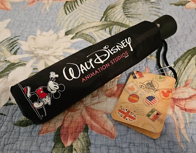 NUEVO Paraguas Negro Mickey Mouse Disney Store DISNEY ANIMATION STUDIOS NUEVO Foto 1 de 3
