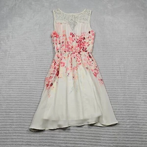 Candies Dress Womens XS Floral Print Lacey Top Summer Beachy - Picture 1 of 6