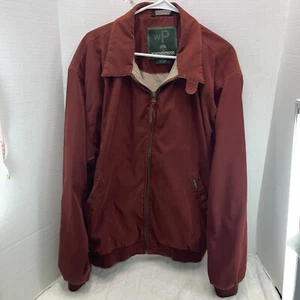 W P Weather Proof Jacket Fully Lined Maroon Light Weight Jacket Size Large - Picture 1 of 9