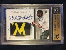 2015 NT Collegiate Marcus Mariota Patch Autograph RC #52/99  BGS GEM MINT 9.5