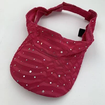 Gorra con visera rosa con joyas ajustable Foto 1 de 2