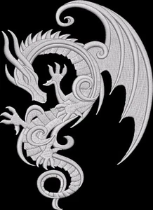 Embroidered Dragon Motif / Patch / Badge / Applique - Lots of Colour Choices - Picture 1 of 5