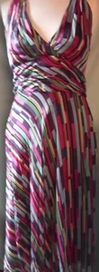 Star by Julian Mcdonald women's Pure Silk Black Multicolour Strappy Dress sz10 - Picture 1 of 6