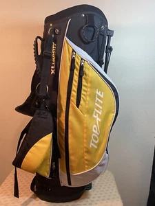 TOP FLITE XL Varsity Stand Golf Bag Yellow/Black 7-Divider 5-Pocket Youth 33” - Picture 1 of 6