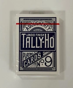 Tally-Ho Blue Circle Back Playing Cards Standard Deck Linoid Finish - Brand New - Picture 1 of 5