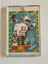 1986 Topps #161 Jerry Rice RC San Francisco 49ers Rookie Card Sharp