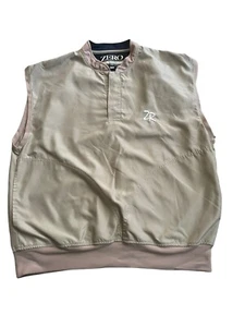 Zero Restriction Mens M Sleeveless Beige Golf Invitational Pullover Vest - Picture 1 of 5
