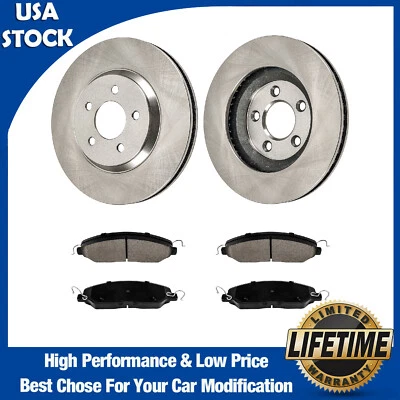 Par de pastillas de rotores de freno delanteros aptos para Ford Mustang 2005 2006 2007 2008 2009 2010 Foto 1 de 4
