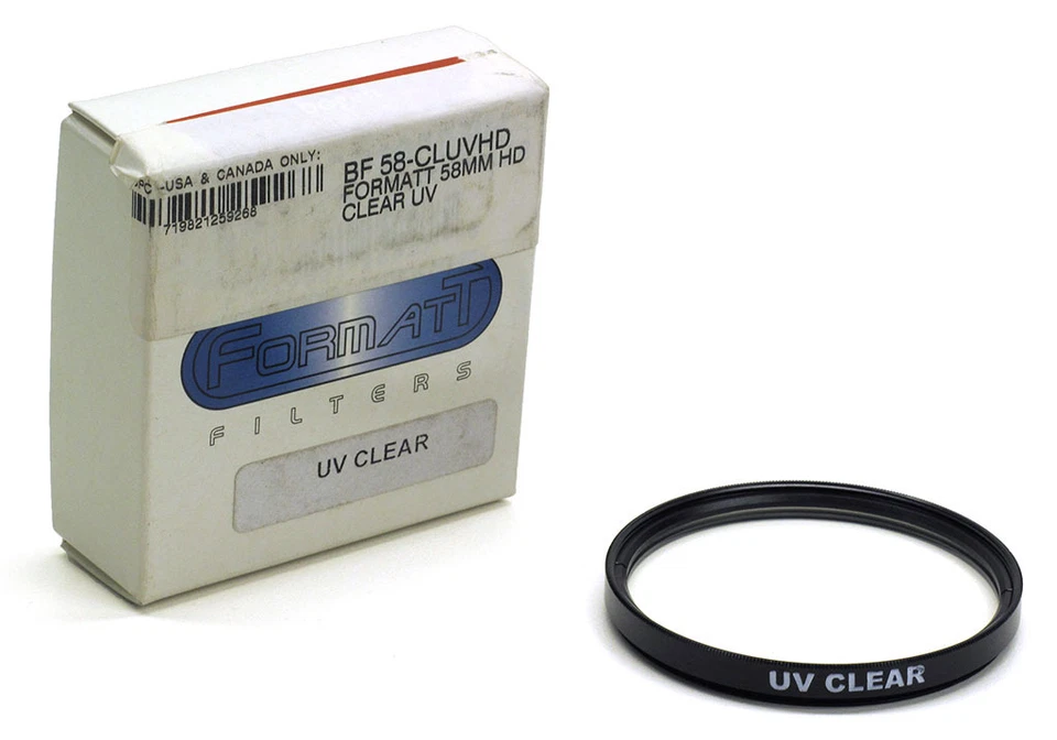 Formatt Hitech 58mm clear UV filter ultraviolet HD BF 58-CLUVHD lens protector - Image 1 of 3