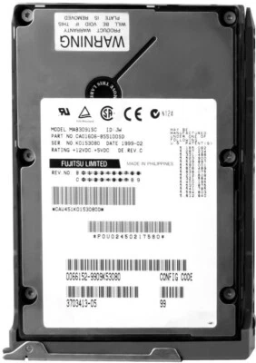 Hard Drive SUN 3703413-05 9.1GB 7200RPM SCSI ULTRA2 MAB3091SC 512KB 3.5'' Inch - Image 1 of 3