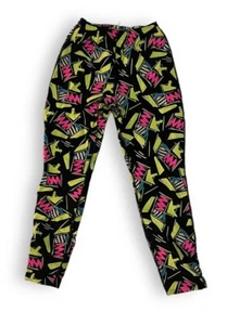 Pantalones de esquí de colección Tyrolia By Head años 80 neón día globo salpicaduras gráficos para mujer medianos - Imagen 1 de 10