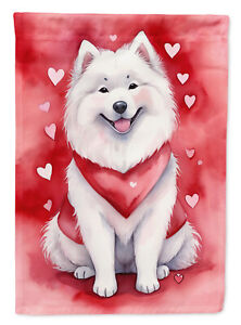 Samoyed My Valentine Flag Canvas House Size Dac5432Chf