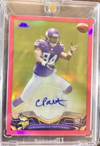 2013 Topps Chrome Cordarrelle Patterson #19 Pink Refractor Rookie Autograph 1/75 - Bild 1 von 2