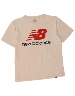 NEW BALANCE Camiseta gráfica para mujer UK 14 Medium White Cotton DV13 Foto 1 de 3