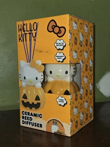 Hello Kitty Halloween Pumpkin Ceramic Reed Diffuser AIR FRESHENER DECOR - Picture 1 of 6