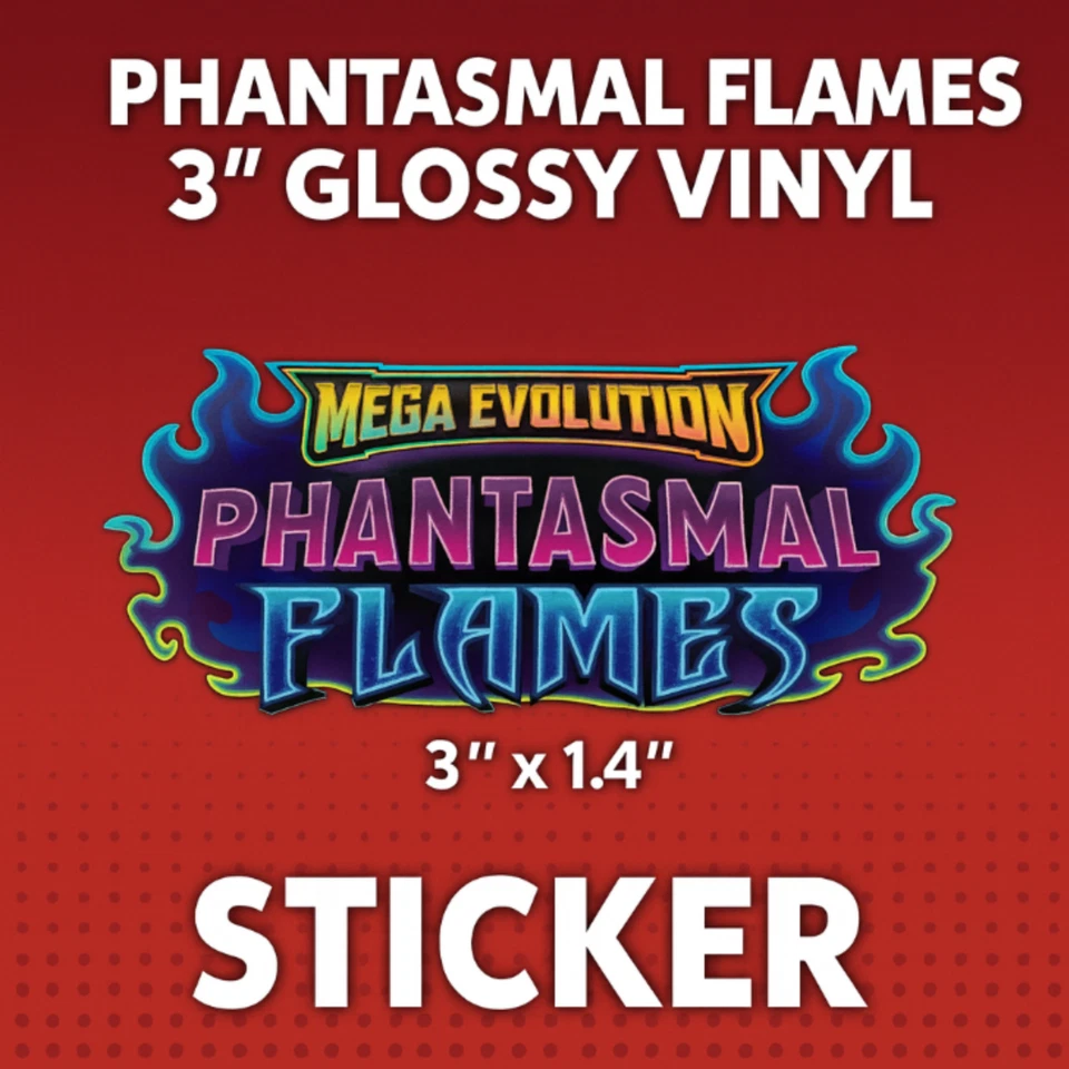 Phantasmal Flames Glossy Vinyl 3" Logo Sticker -Pokemon TCG - Image 1 of 1