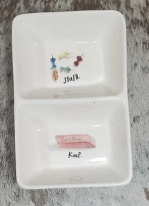Rae Dunn STASH Geteilte Schale Schmuck Tablett Büro Heftklammern und Radierer - Bild 1 von 3