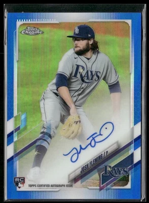 2021 Topps Chrome #RA-JF Josh Fleming Rookie Autographs BLUE Refractor #/150 - Image 1 of 2