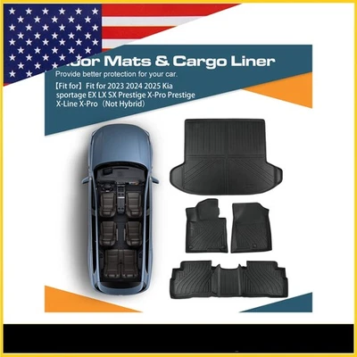 Floor Mats For Kia Sportage  2023-2024 2025 3D All Weather TPE NEW Gtusumqheezvv - Image 1 of 4