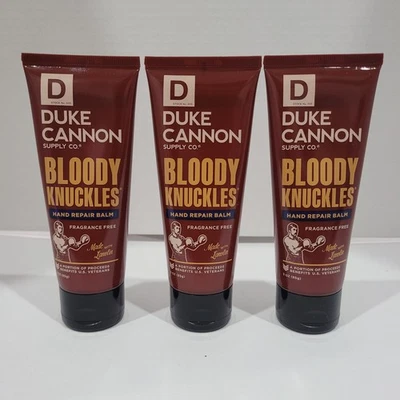 Tubo de reparación de manos 3pk Duke Cannon crema nudillos sangrientos 3oz viaje Foto 1 de 3