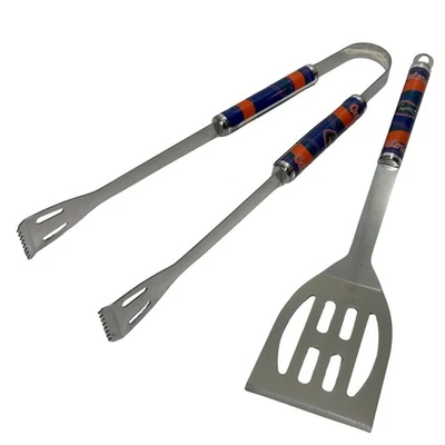 Juego de herramientas para barbacoa de acero inoxidable Florida Gators de 2 piezas puerta trasera con licencia NCAA Foto 1 de 4