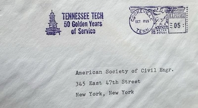 US University Meter Cover (137) +1965 Tennessee Technological Univ +Golden Anniv - Image 1 of 3