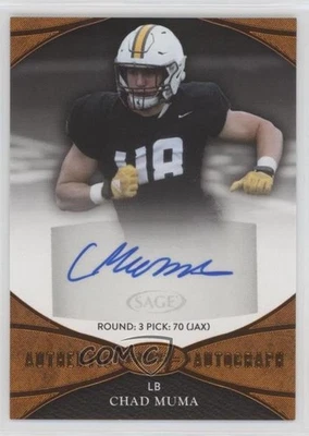 2022 Sage Aspire Bronze Chad Muma #ASP-CM Rookie Auto RC - Image 1 of 2