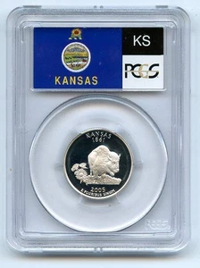 2005 S 25C Silver Kansas Quarter PCGS PR69DCAM - Picture 1 of 2