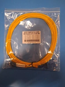 LC/SC SM Duplex 2.0mm Fiber Optic Patch Cord 5M - Afbeelding 1 van 2
