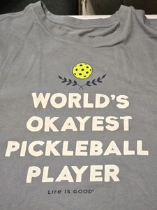 Life is Good Crusher Tee Gray Men's SM, Pickleball - Picture 1 of 8