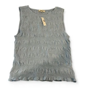 Madewell Damen gesmoktes U-Boot-Ausschnitt Tank blau Gr. XS neu mit Etikett #NV912 - Bild 1 von 5