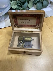 vintage thorens switzerland music box Brahms Lullaby Merry Farmer Numbered Rare - Picture 1 of 11