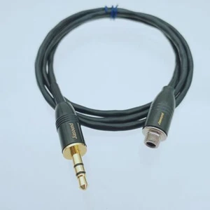 3.5mm Female Jack Locking to Standard Plug M/F Extension Cable for Sennheiser - Picture 1 of 3