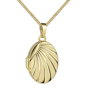 Medaillon Gold 333 ZUM ÖFFNEN FÜR 2 FOTOS - goldenes Amulett für Damen MIT KETTE - Bild 1 von 14