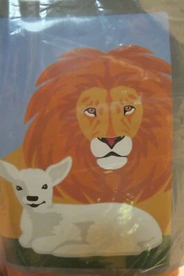 León y Cordero, Religioso, Paz, Pascua, Uso Diario, Aplique CASA Bandera Foto 1 de 2