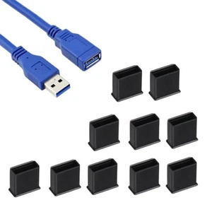 10* Plastique USB Mâle Anti-Poussière Bouchon Bouchon Bouchon Protecteur Couvercle Électronique - Photo 1/10