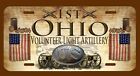 1st Ohio Light Artillery American Civil War themed license Plate/Tag