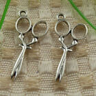 240 Pcs Tibetan Silver Scissors Charms Pendant 30X14MM S4275 DIY Jewelry Making