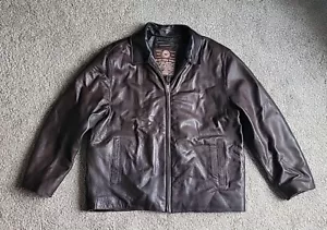 Marc New York By Andrew Marc Leather Jacket XL Brown - Picture 1 of 9