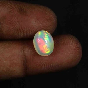 Ethiopian Opal Cabochon Welo Fire Opal 9x11 MM Oval Shape Gemstone Smooth Opal - Picture 1 of 3