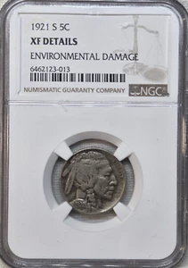 1921 S Buffalo Nickel NGC XF Details. Looks Natural.  Free Shipping - Picture 1 of 4
