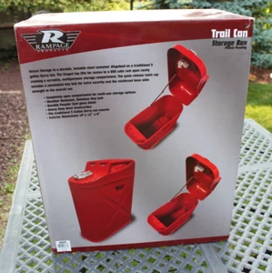 Caja roja de almacenamiento de latas Rampage Trail Gerry 86622 - cerradura con llave - NUEVO - Imagen 1 de 13