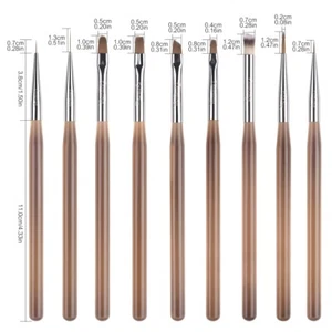 KADS 9x Nail Art Brushes Set UV Gel Acrylic Draw Extension Manicure DIY Tools - Picture 1 of 11